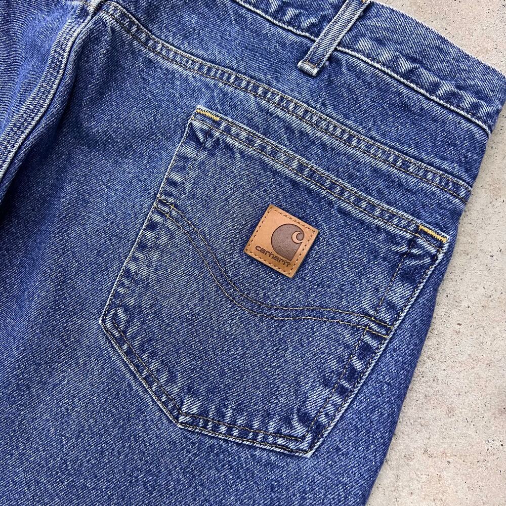Carhartt B172 DST Flannel Lined Denim Jeans Carpenter Pants Workwear 38 x 30 - Picture 5 of 7